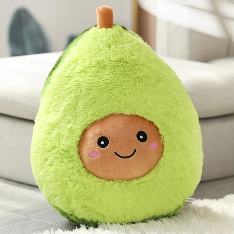 Smiling Avocado Stuffed Plush Toys Filled Dolls Soft Sofa Plants Cushion Cartoon Fruit Pillow Soft Cushion Pillow Children Gifts