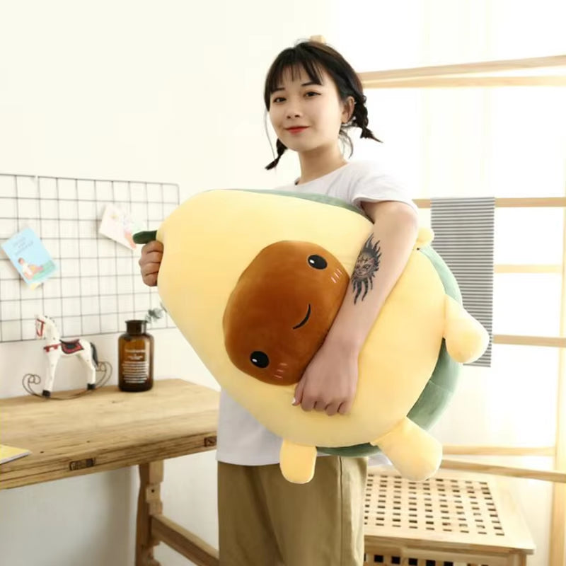 Smiling Avocado Stuffed Plush Toys Filled Dolls Soft Sofa Plants Cushion Cartoon Fruit Pillow Soft Cushion Pillow Children Gifts