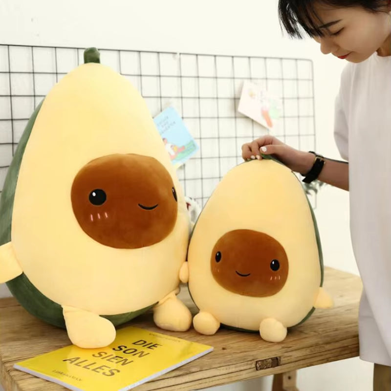 Smiling Avocado Stuffed Plush Toys Filled Dolls Soft Sofa Plants Cushion Cartoon Fruit Pillow Soft Cushion Pillow Children Gifts